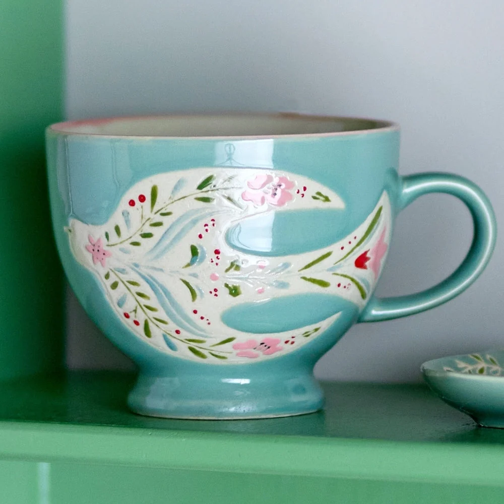 Bloomingville Rosalynde Green stengodsmuggar set om 4 delar