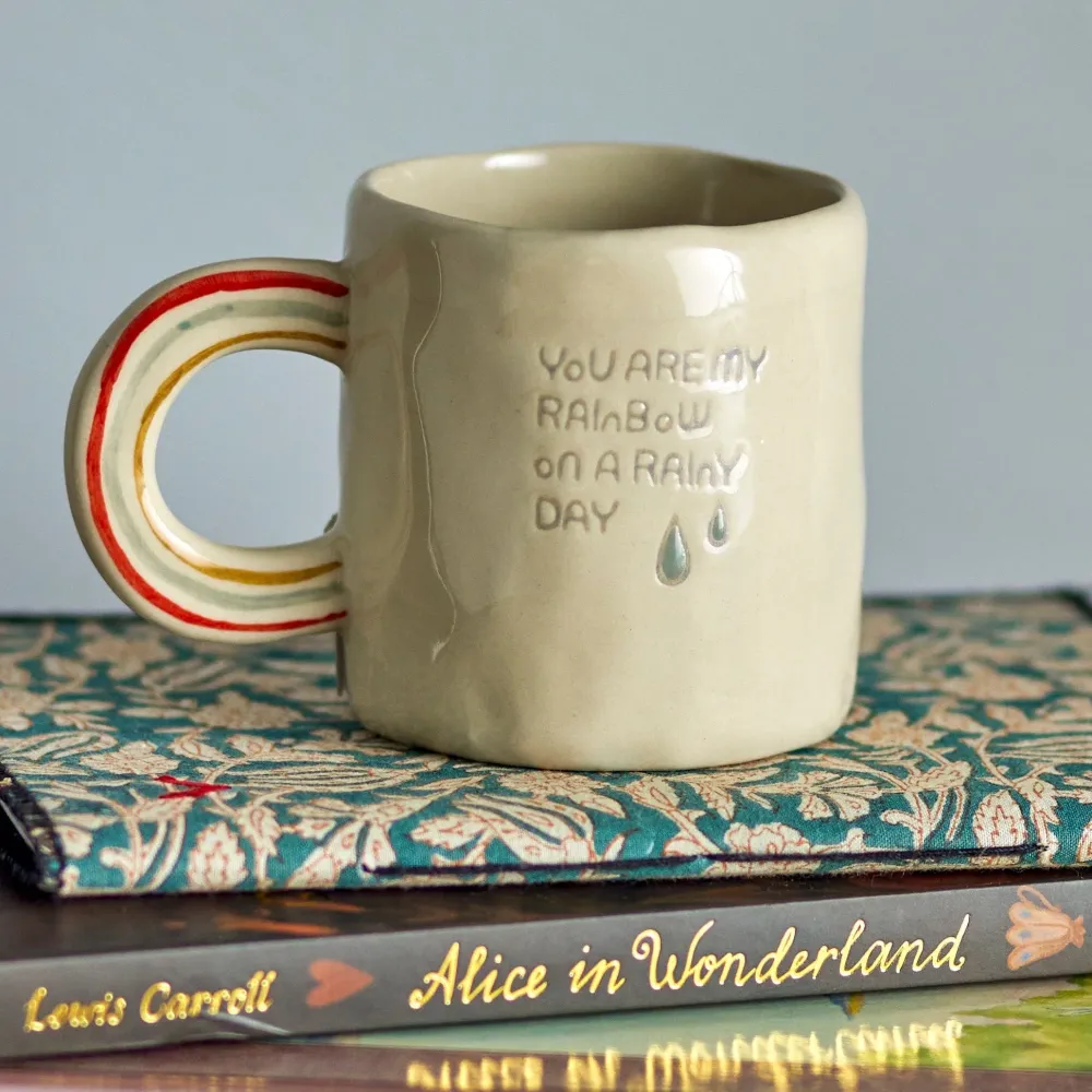 Bloomingville stengods kaffemugg Cloudy Mug Nature