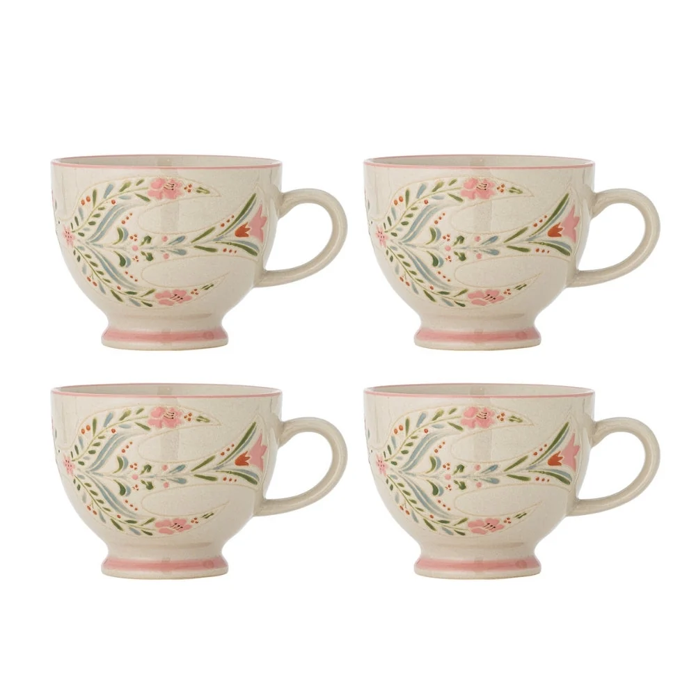 Bloomingville Stengodsmuggar Rosalynde White set om 4 delar