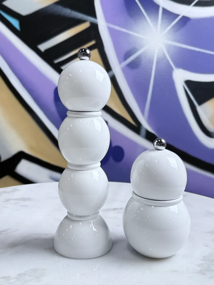 Bobbin Salt & Pepper Mill White
