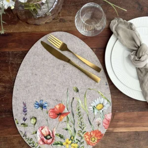 Bordstablett påsk - Beige oval