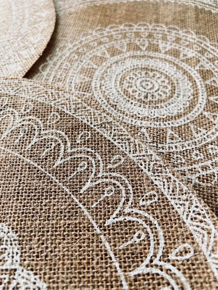Bordsunderlägg i Jute - White boheme Mix