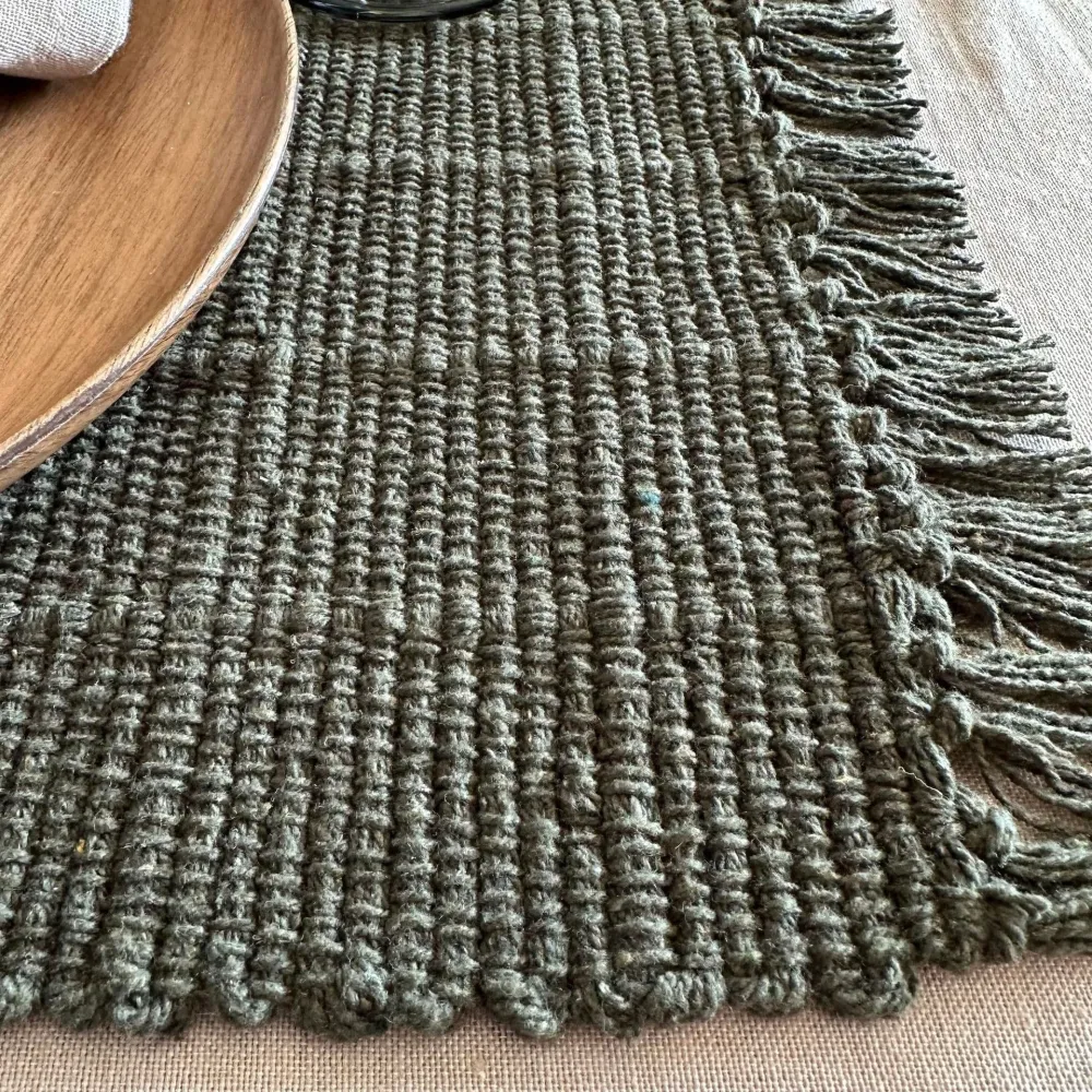 Bordsunderlägg Oliv - Recycling Cotton