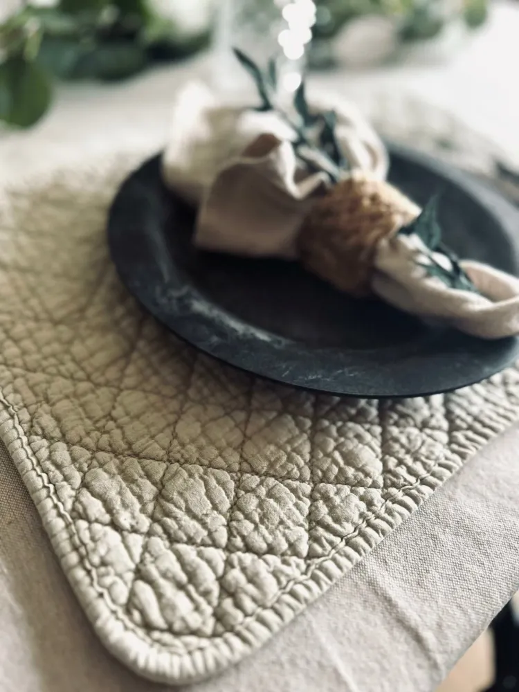 Bordsunderlägg STONE-WASHED Quilt – Natur