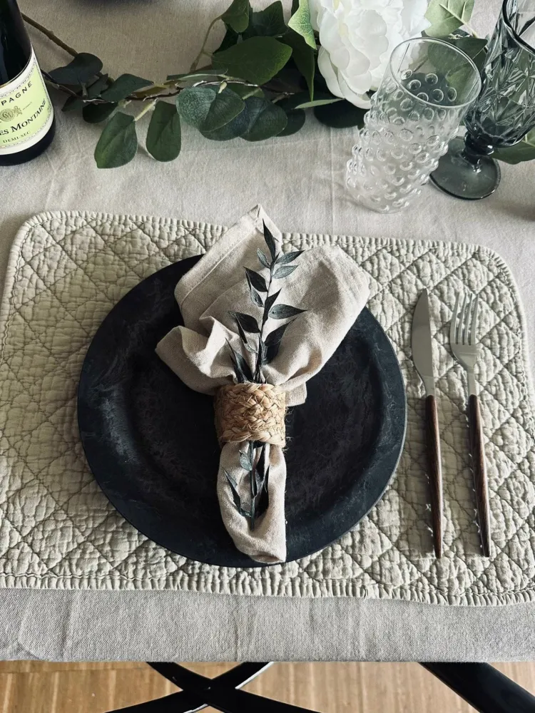 Bordsunderlägg STONE-WASHED Quilt – Natur