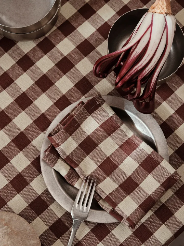 Bothy Check Tablecloth - Cinnamon/Grey Green