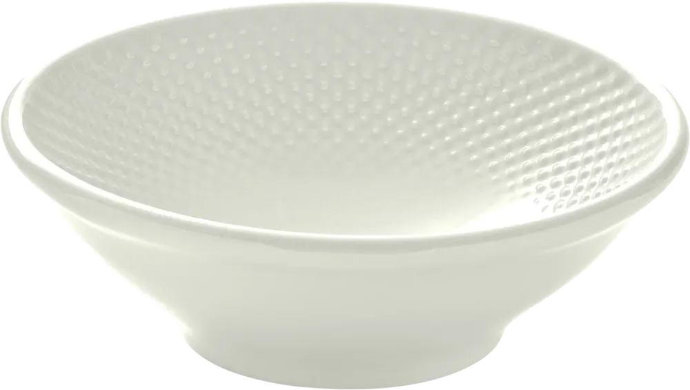 Bowl round embossed cream 16cm/0.50l