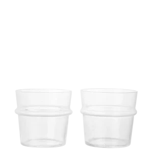 Boya Low Glasses - Set 2 - Clear Bubbles