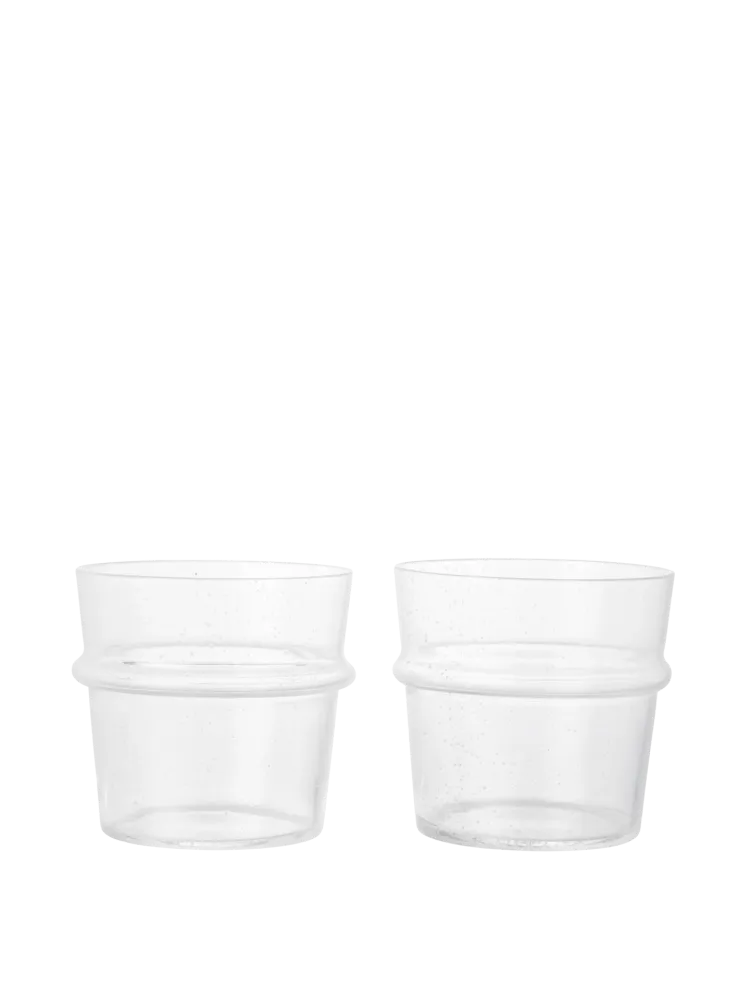 Boya Low Glasses - Set 2 - Clear Bubbles