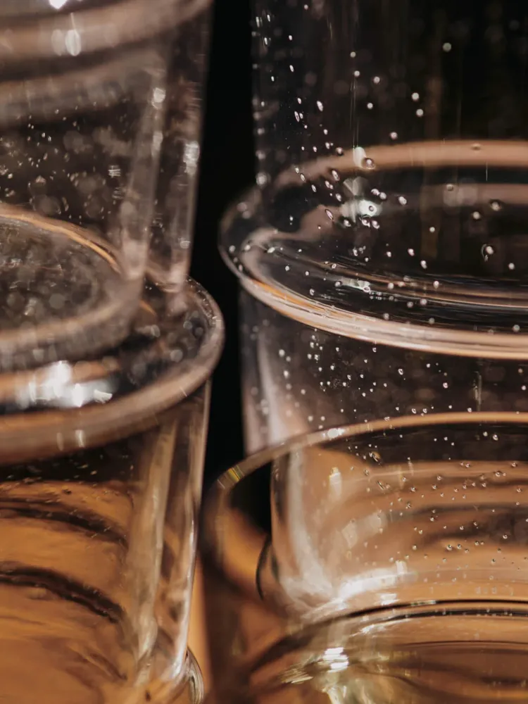 Boya Tall Glasses - Set 2 - Clear Bubbles