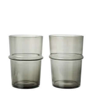 Boya Tall Glasses - Set 2 - Smoked Grey