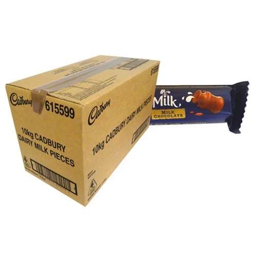 Cadbury mjölkmjölkbitar 10 kg ca. 830 st (bulkbox)