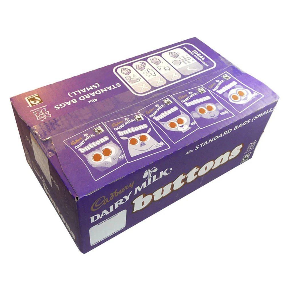 Cadbury mjölkmjölkknappar cirka 33 g (48 påsar)