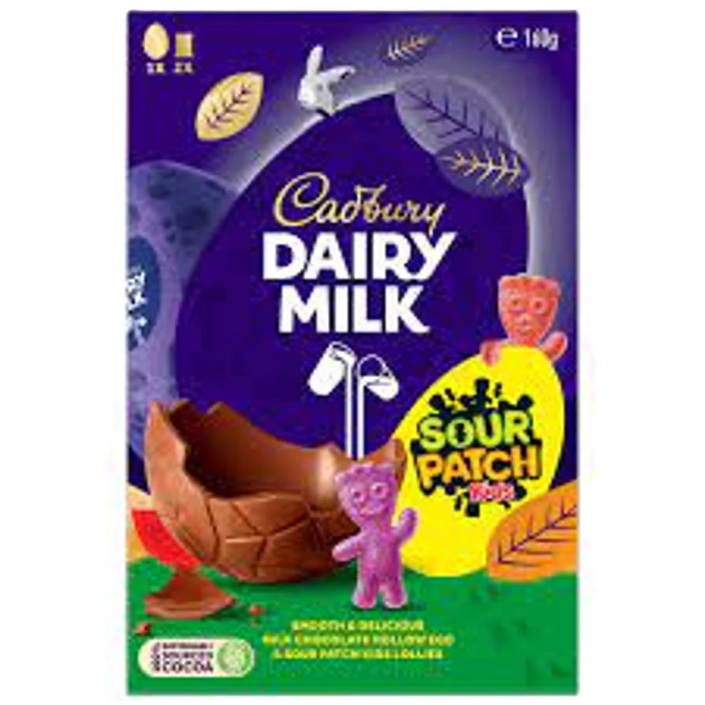 Cadbury Dairy Milk Egg and Sour Patch Kids Gift Box 160G
