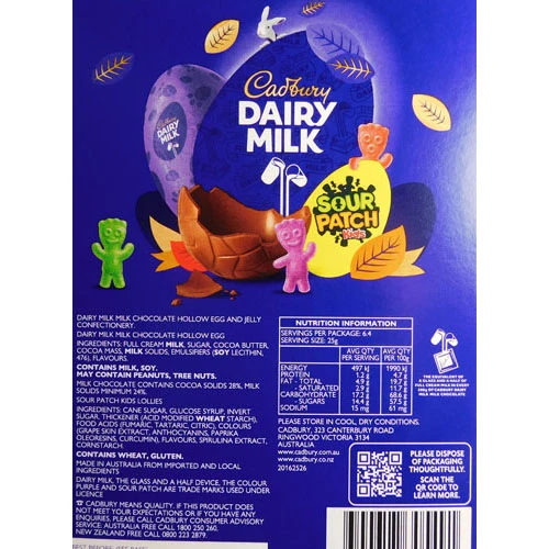Cadbury Dairy Milk Egg and Sour Patch Kids Gift Box 160G