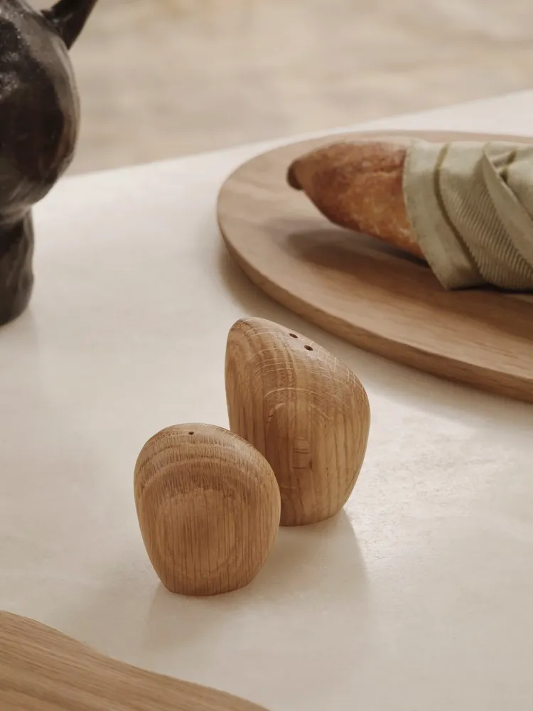 Cairn Salt and Pepper Shakers - Set 2 - Oak