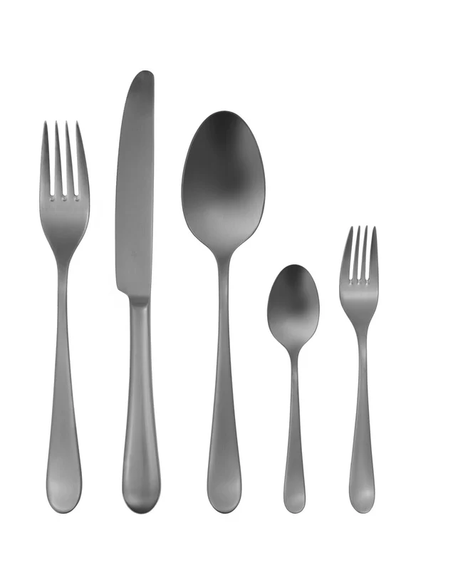 Cake fork SIGNUM PVD gun metal brushed 157mm