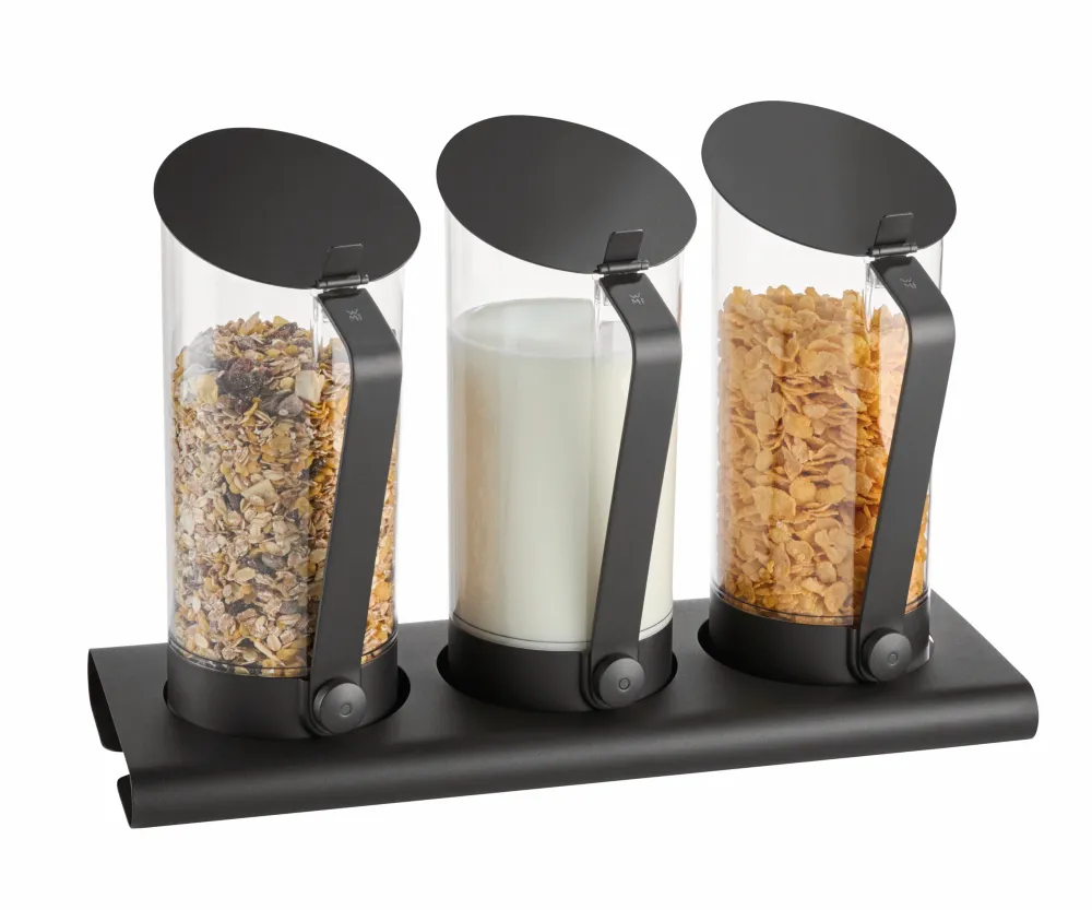 Cereal/juice dispenser-set black