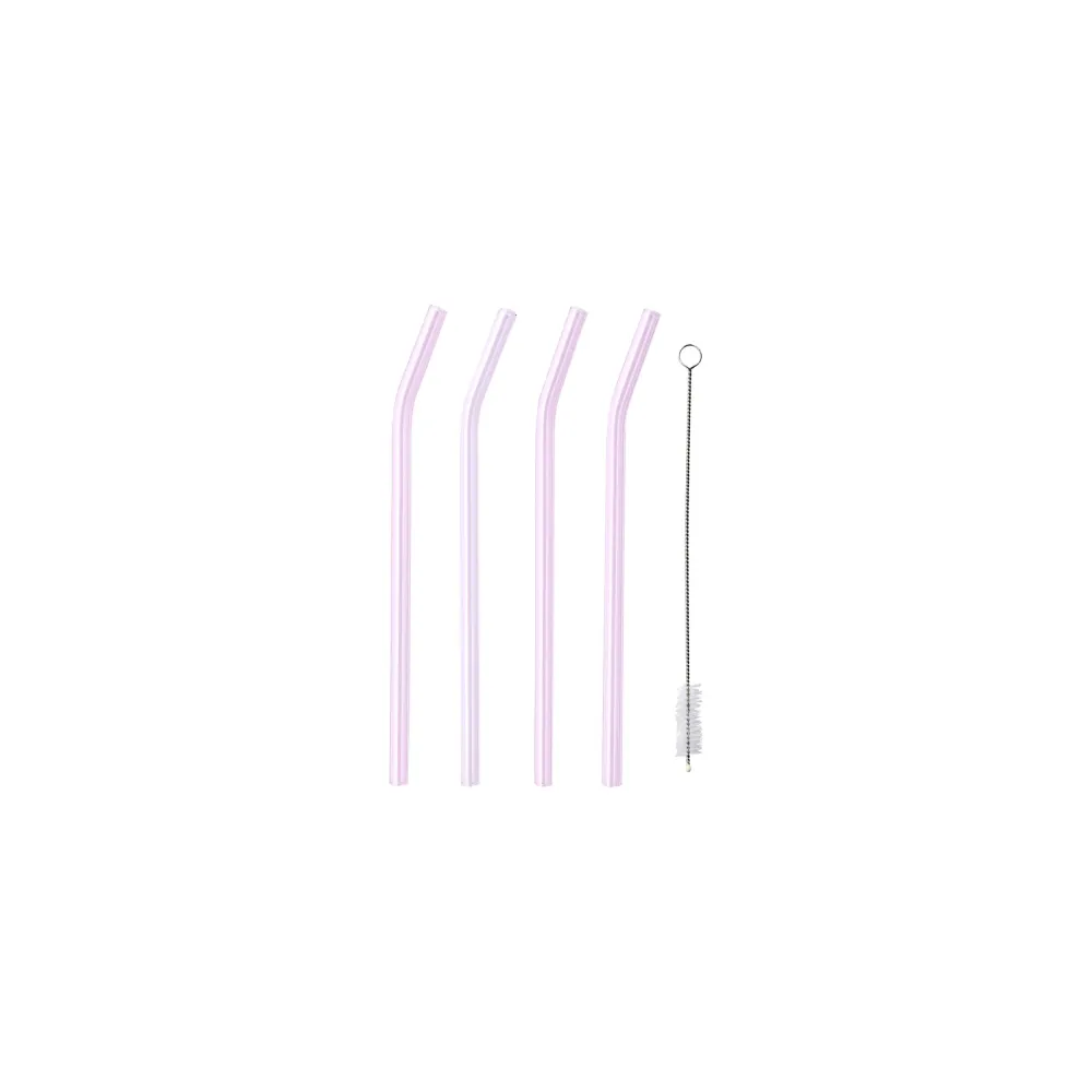 Cocktail Sugrör Rosa, 4-pack
