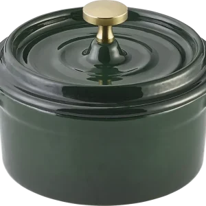 Cocotte round green 10cm