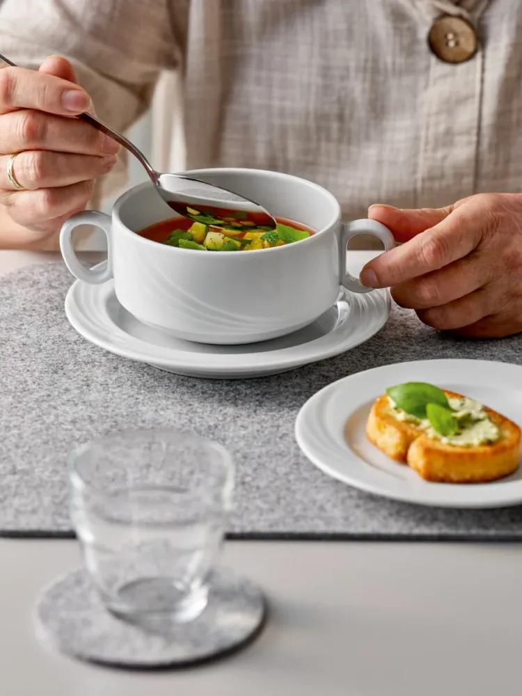 Creamsoup cup stackable embossed 0.28l