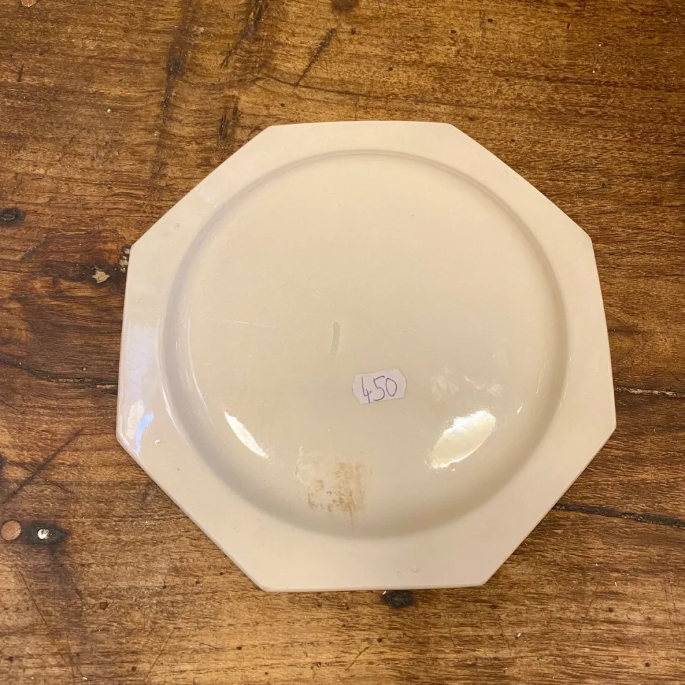 Creil & Montereau Pearled Dessert Plate – Antique French Porcelain