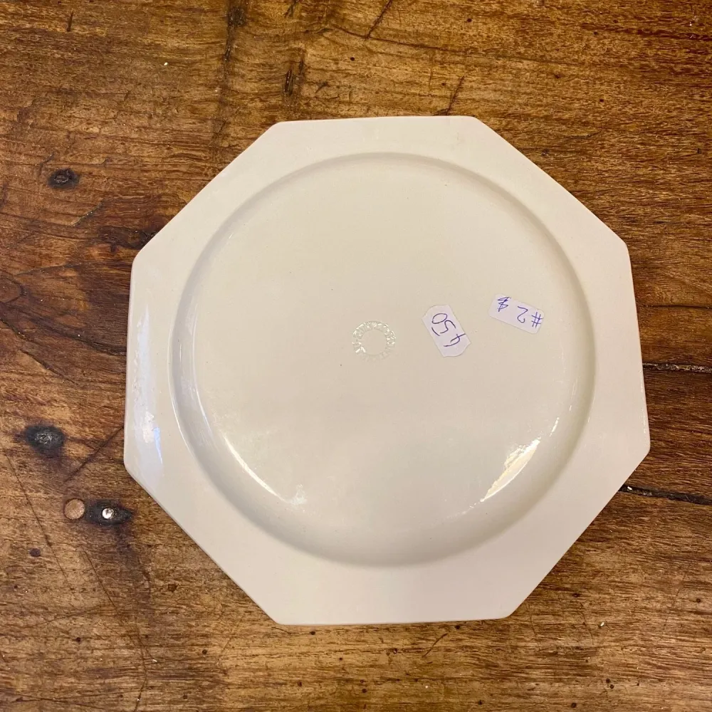 Creil & Montereau Pearled Dessert Plate – Antique French Porcelain