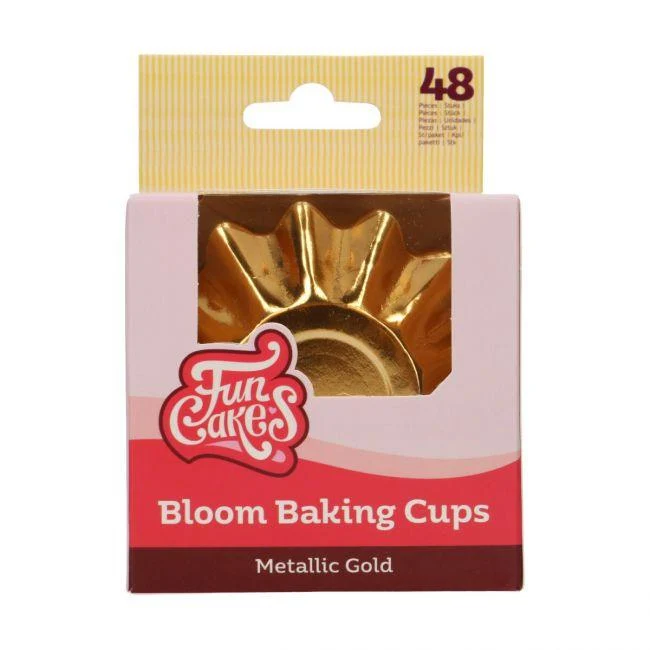 48 Cupcakeformar Bloom - Metallisk Guld