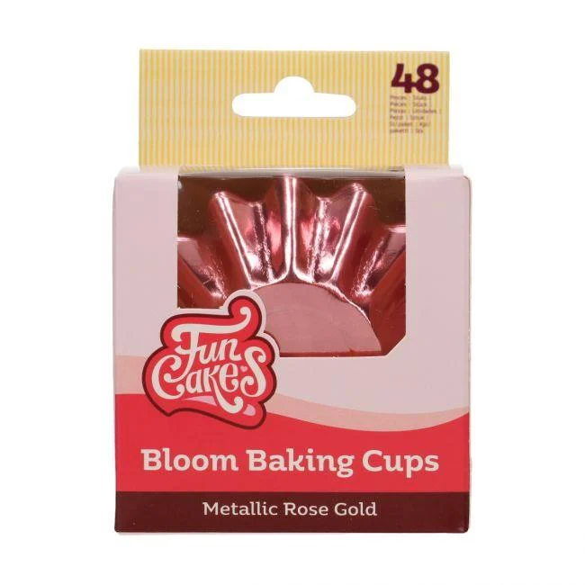 48 Cupcakeformar Bloom - Metallisk Roséguld