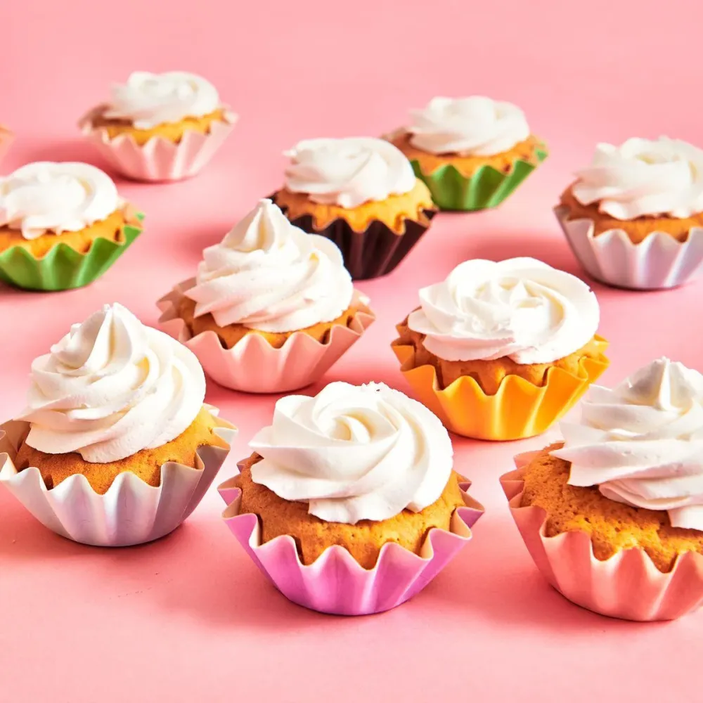 48 Cupcakeformar Bloom - Pastellviolett
