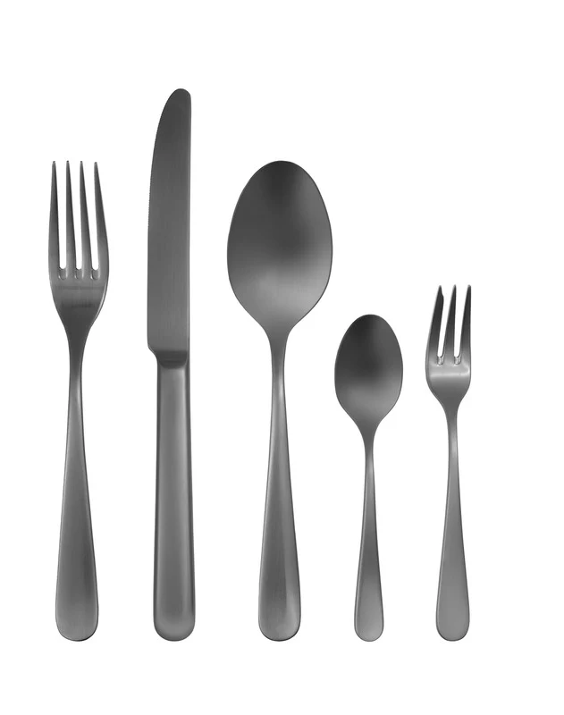Dessert fork CARLTON PVD gun metal brushed 180mm