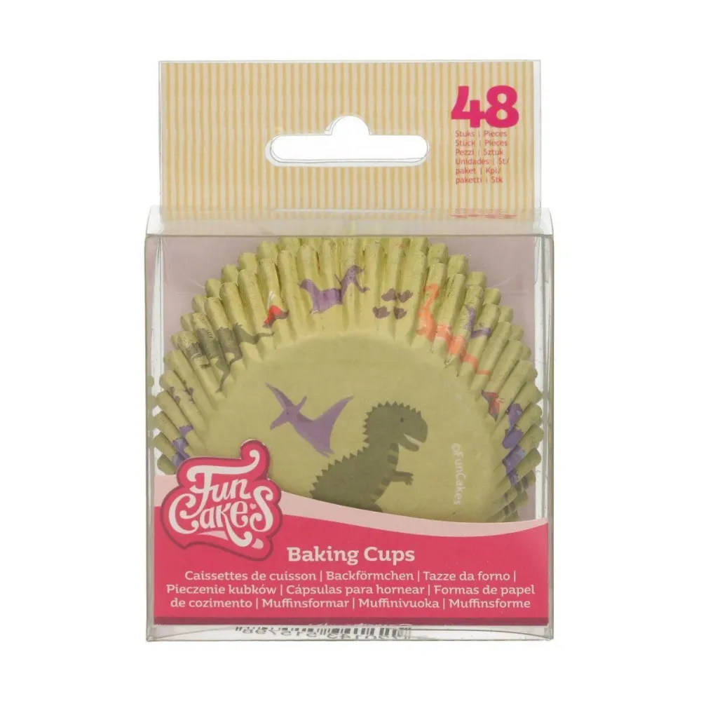 48 Dinosaurie Cupcakeformar
