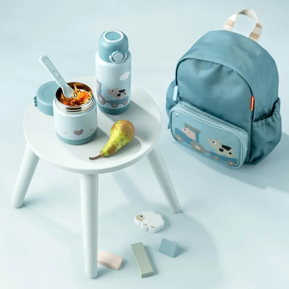 Done Deer Baby Lunchtermos 300ml Tiny Farm Blå