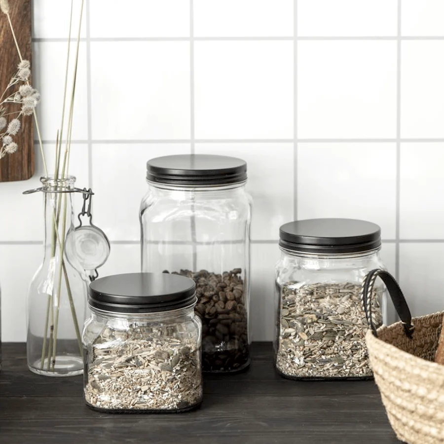 FYRKANTIG GLAS SKRUVKRUK 450ML DYKE & DEAN