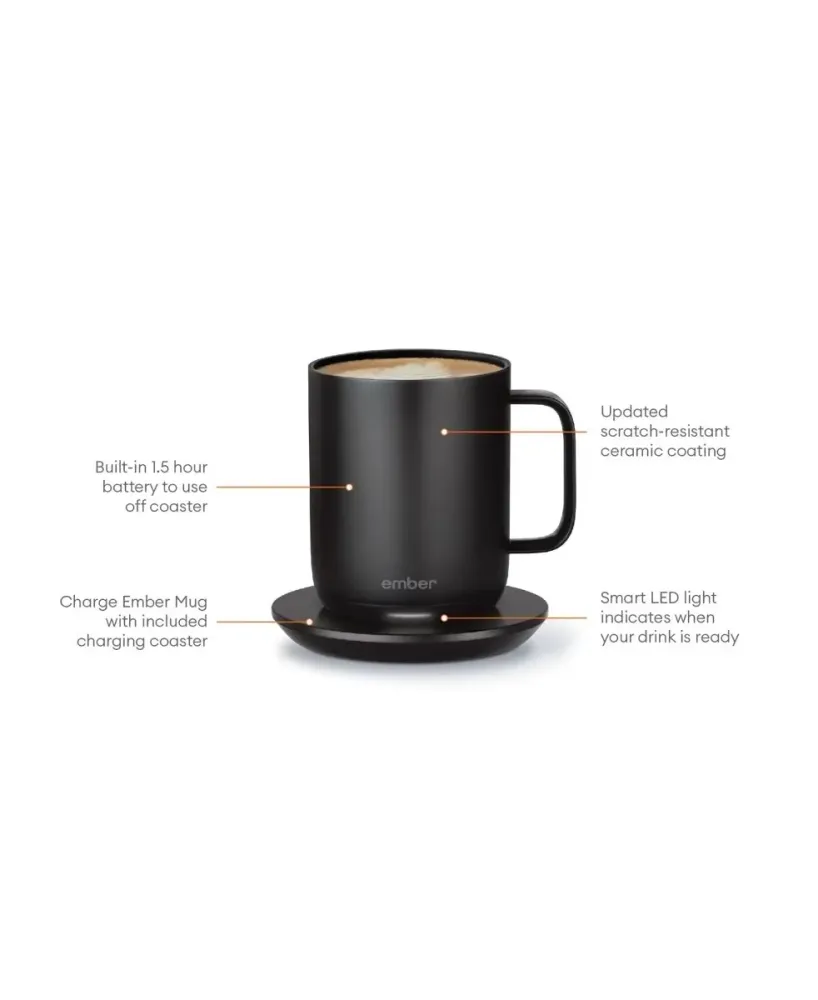 Electric Coffee Mug Black V2, 295ml