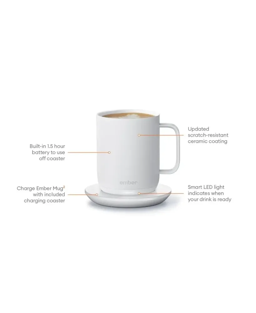 Electric Coffee Mug White V2, 295ml
