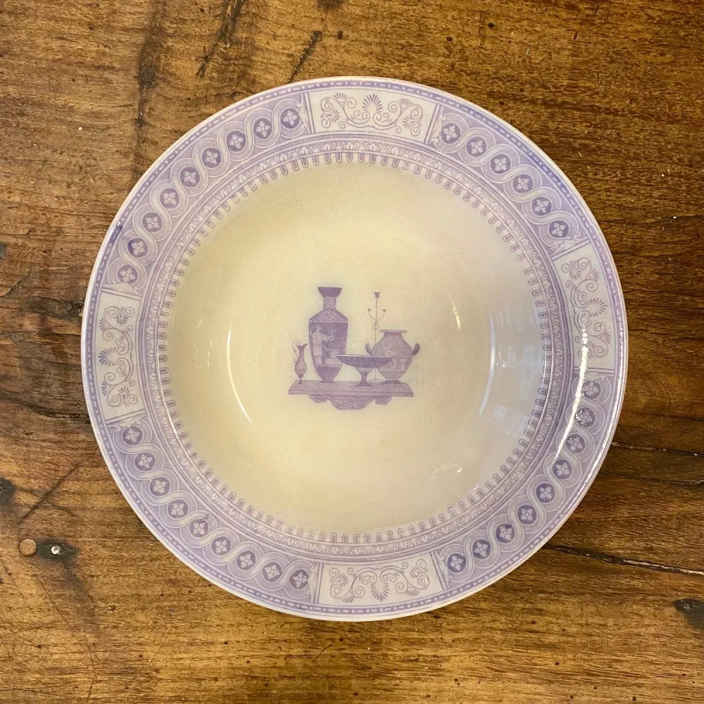 "Etruscan Vases" Transferware Soup Bowl