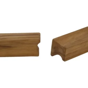 Eude, Handtag för dörr eller låda, Teak 7x2,8x2,8 cm (par)