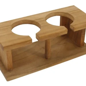 Eude, Vinglashållare duo Teak 21,5x9x9,5 cm