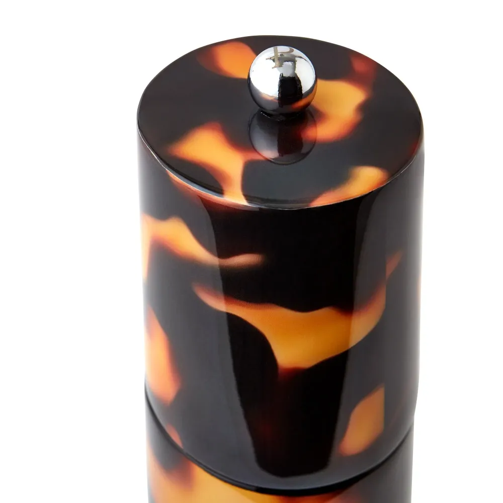Faux Tortoiseshell Rund Kolumn Salt- eller Pepparkvarn