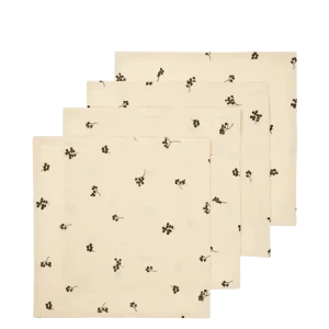 Baies Napkins - Set 4 - Natural/Dark Chocolate Ferm Living - SE