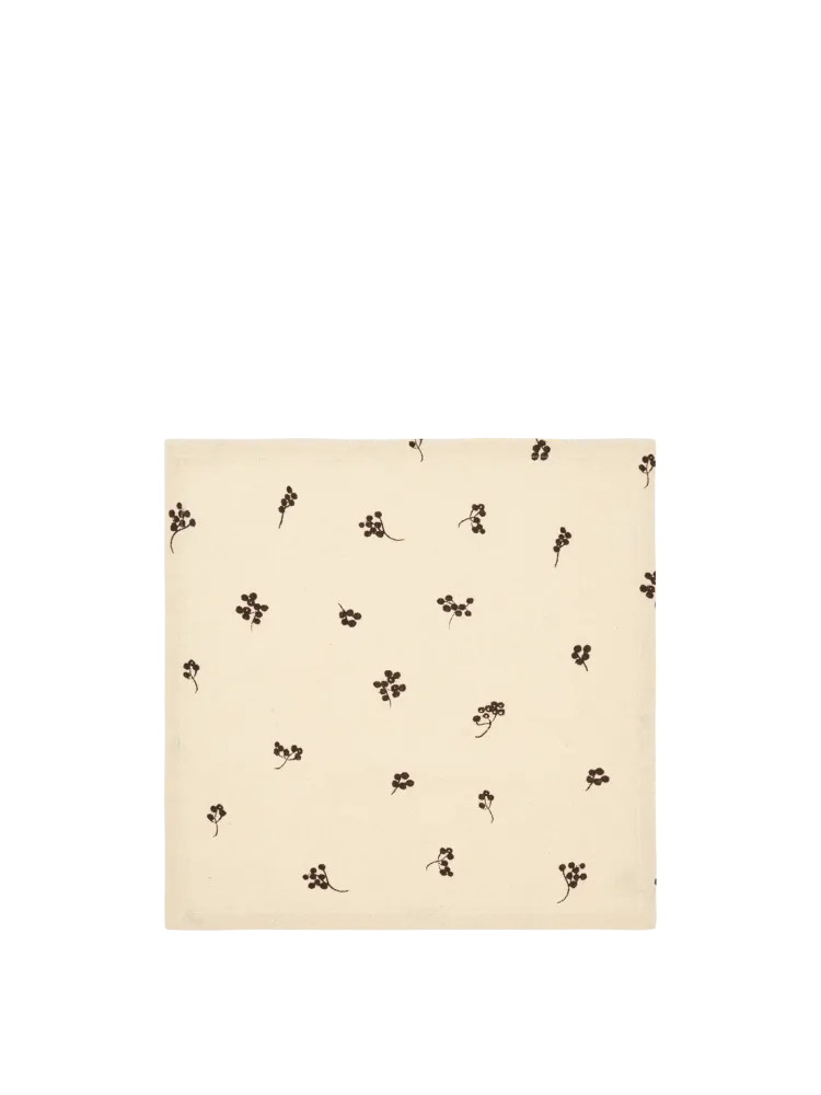 Baies Napkins - Set 4 - Natural/Dark Chocolate Ferm Living - SE