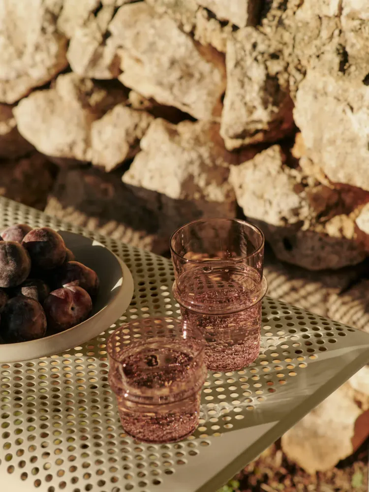 Boya Low Glasses - Set 2 - Mauve Ferm Living - SE