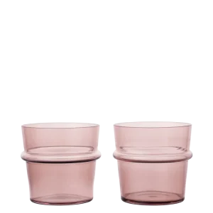 Boya Low Glasses - Set 2 - Mauve Ferm Living - SE