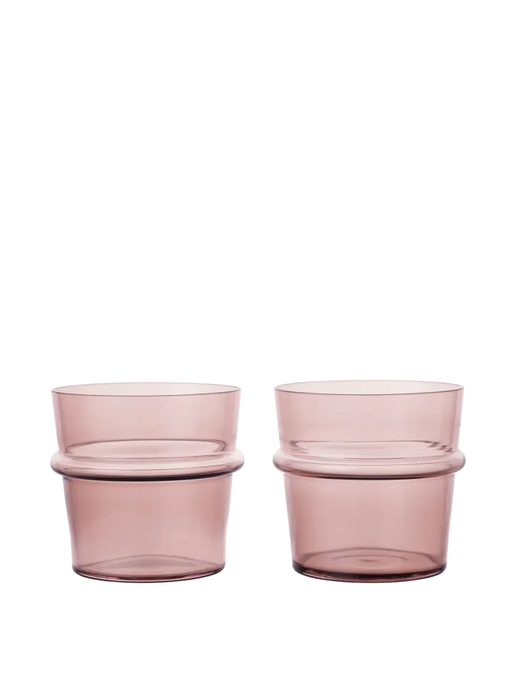 Boya Low Glasses - Set 2 - Mauve Ferm Living - SE