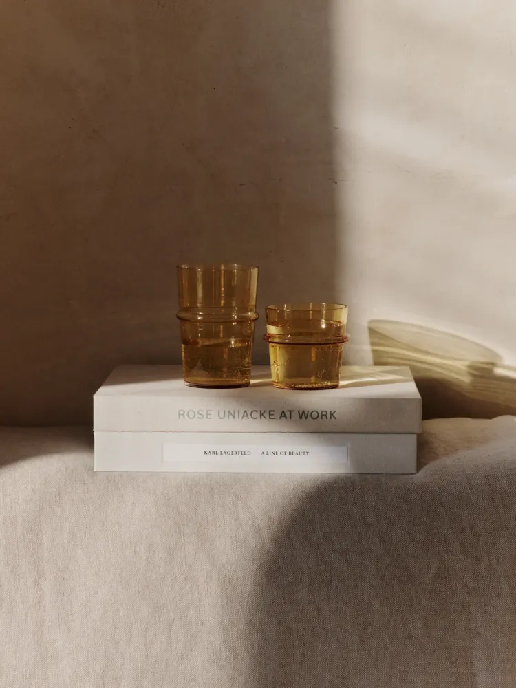 Boya Low Glasses - Set 2 - Yellow Ferm Living - SE