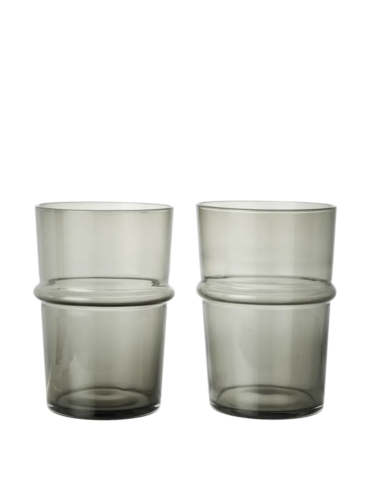 Boya Tall Glasses - Set 2 - Smoked Grey Ferm Living - SE