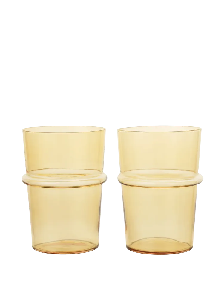 Boya Tall Glasses - Set 2 - Yellow Ferm Living - SE