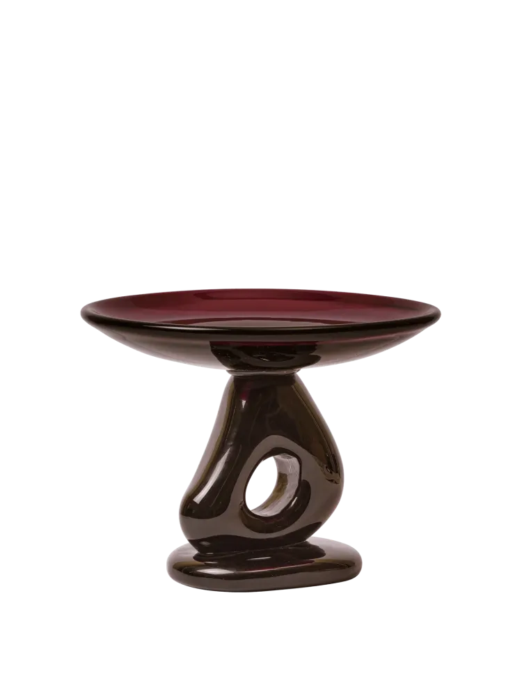 Damo Glass Centrepiece - Large - Dark Grape Ferm Living - SE