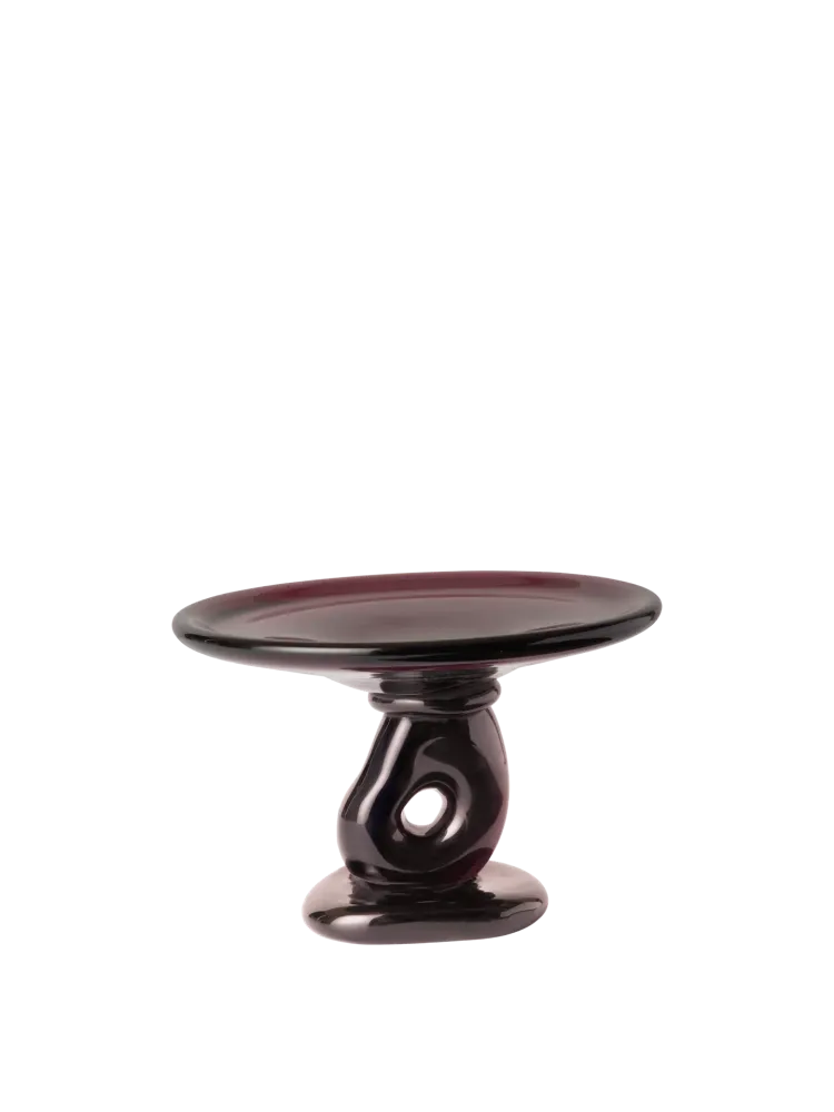 Damo Glass Centrepiece - Small - Dark Grape Ferm Living - SE